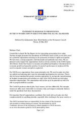  Statement by the Delegation of Norway in response to the presentation by the UN Women Deputy Executive Director, H.E. Ms. Åsa Regnér
