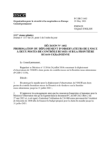 Décision No 1402 du Conseil permanent