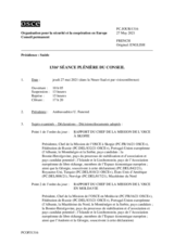 Journal de la 1316ème séance plénière du Conseil