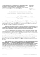 Statement by the Portuguese EU Presidency in response to the report by the Head of the OSCE Mission to Moldova, Dr. Claus Neukirch