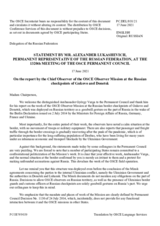 Statement by the Delegation of the Russian Federation in response to the report by the Chief Observer of the OSCE Observer Mission at two Russian checkpoints on the Russian-Ukrainian border, Ambassador György Varga