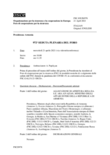 Giornale della 972a Seduta plenaria del Foro di cooperazione per la sicurezza