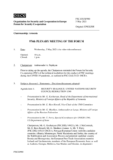 Journal of the 974th Plenary Meeting of the Forum for Security Co-operation