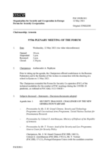 Journal of the 975th Plenary Meeting of the Forum for Security Co-operation