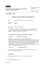 Journal of the 978th Plenary Meeting of the Forum for Security Co-operation