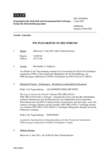 Journal der 978. Plenarsitzung des Forums