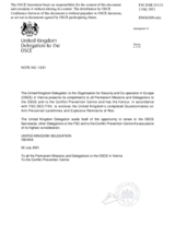 Response by the Delegation of the United Kingdom to the Questionnaire on Anti-Personnel Mines and Explosive Remnants of War