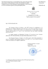 Response by the Delegation of Iceland to the Questionnaire on Participating States’ Policy and/or National Practices and Procedures for the Export of Conventional Arms and Related Technology