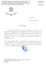 Information Exchange by the Delegation of Italy on Conventional Arms Transfer