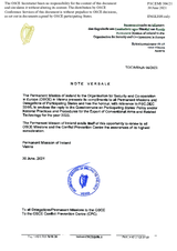 Response by the Delegation of Ireland to the Questionnaire on Participating States’ Policy and/or National Practices and Procedures for the Export of Conventional Arms and Related Technology