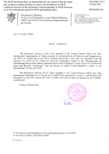 Response by the Delegation of the Czech Republic to the Questionnaire on Participating States’ Policy and/or National Practices and Procedures for the Export of Conventional Arms and Related Technology