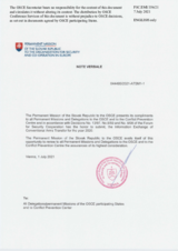 Information Exchange by the Delegation of Slovakia on Conventional Arms Transfer