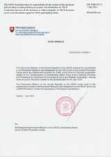 Response by the Delegation of Slovakia to the Questionnaire on Participating States’ Policy and/or National Practices and Procedures for the Export of Conventional Arms and Related Technology