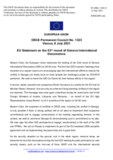 Statement by the Slovenian EU Presidency on the 53rd round of the Geneva International Discussions, held on 29 and 30 June 2021