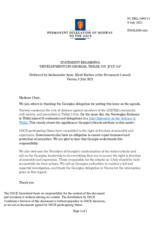 Statement by the Delegation of Norway on developments in Tbilisi on 5 and 6 July 2021