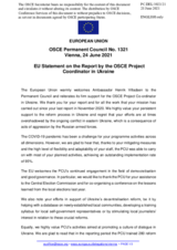 Statement by the Portuguese EU Presidency in response to the report by the OSCE Project Co-ordinator in Ukraine, Ambassador Henrik Villadsen