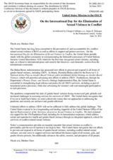 Statement by the Delegation of the United States of America on the International Day for the Elimination of Sexual Violence in Conflict
