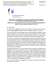 Statement by the Delegation of Ukraine on the situation in and around Ukraine