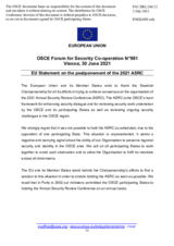 Statement by the Portuguese EU Presidency on the postponement of the 2021 Annual Security Review Conference 