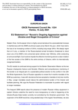 Statement by the Slovenian EU Presidency on Russia’s ongoing aggression against Ukraine and illegal occupation of Crimea