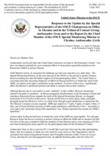 Statement by the Delegation of the United States of America in response to the update by Ambassador Heidi Grau and to the report by Ambassador Yaşar Halit Çevik