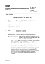 Journal der 1319. Plenarsitzung des Ständigen Rates 