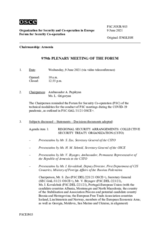 Journal of the 979th Plenary Meeting of the Forum for Security Co-operation