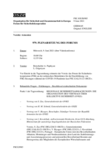 Journal der 979. Plenarsitzung des Forums