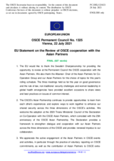 Statement by the Slovenian EU Presidency in response to the OSCE Asian Partners for Co-operation with a special focus on "Strengthening Good Governance and Combating Corruption"