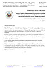 Statement by the Delegation of the United States of America in response to the statement Delegation of the Russian Federation