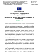 Déclaration de l’UE sur la déclaration des co-présidents du groupe de Minsk