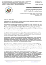 Statement by the Delegation of the United States of America in response to the report by the Director of the Conflict Prevention Centre, Ambassador Tuula Yrjölä