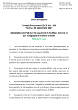 Déclaration de l’UE sur le rapport de l’Auditeur externe et sur le rapport du Comité d’audit
