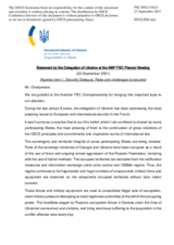 Statement by the Delegation of Ukraine on "Risks and Challenges to Security"