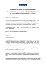 Opening remarks by OSCE Secretary General Helga Maria Schmid at the ICAT High-Level event on “trafficking in persons and sustainable procurement”