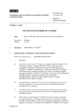 Journal de la 1329ème séance plénière du Conseil
