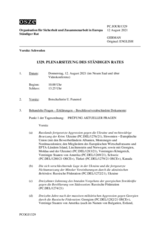 Journal der 1329. Plenarsitzung des Ständigen Rates 