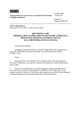 Decisione N.1409 del Consiglio permanente