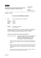 Journal de la 982ème séance plénière du Forum