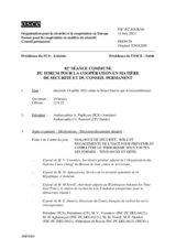 Journal de la 82ème séance commune du Forum pour la coopération en matière de sécurité et du Conseil permanent