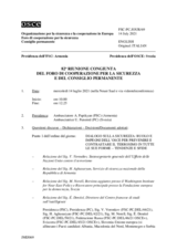 Giornale della 82a Riunione congiunta del Foro di cooperazione per la sicurezza e del Consiglio permanente