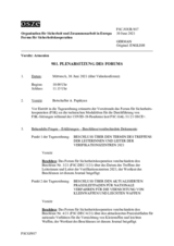 Journal der 981. Plenarsitzung des Forums