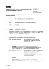 Giornale della 981a Seduta plenaria del Foro di cooperazione per la sicurezza