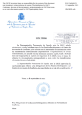 Information Exchange by the Delegation of Spain on Conventional Arms Transfer