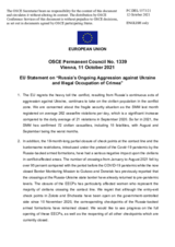 Statement by the Slovenian EU Presidency on Russia’s ongoing aggression against Ukraine and illegal occupation of Crimea
