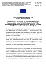 Statement by the Slovenian EU Presidency in response to the update by Ambassador Mikko Kinnunen and to the report by Ambassador Yaşar Halit Çevik