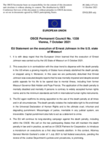 Statement by the Slovenian EU Presidency on the execution of Mr. E. Johnson in the US state of Missouri