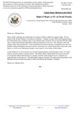 Statement by the Delegation of the United States of America in response to the statement by the Slovenian EU Presidency on the execution of Mr. E. Johnson in the US state of Missouri