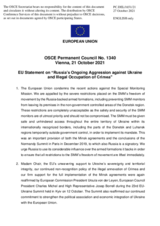Statement by the Slovenian EU Presidency on Russia’s ongoing aggression against Ukraine and illegal occupation of Crimea
