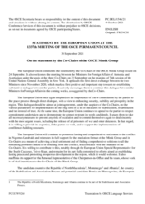 Statement by the Slovenian EU Presidency on the statement by the Co-Chairs of the OSCE Minsk Group issued on 24 September 2021